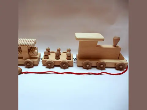 Three Car Train Set by Thorpe Toys